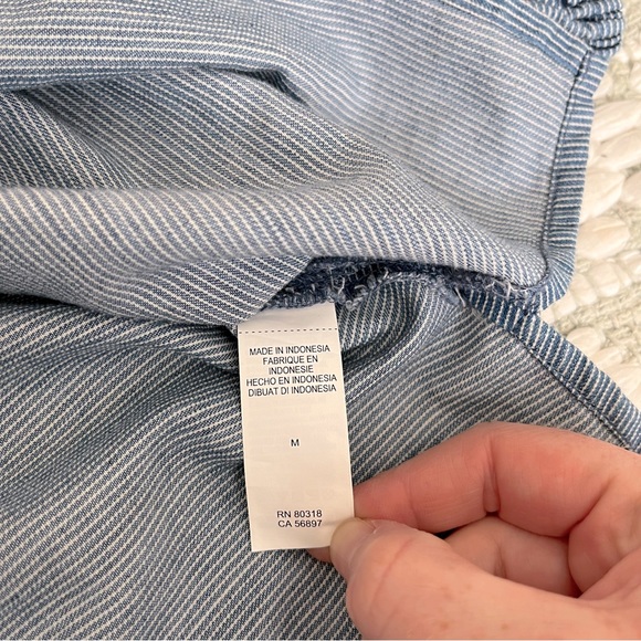 Lucky Brand | NWOT Blue Peplum Blouse (M) - Picture 6 of 9